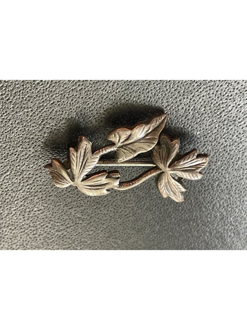Antique Edwardian Sterling Silver Triple Leaf Brooch Safety Clasp Replacement